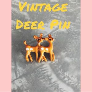 Vintage Deer Pin Brooch